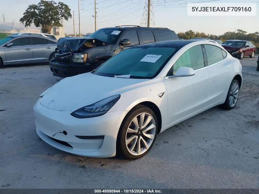 2020 Tesla Model 3 Standard Range Plus Rear-Wheel Drive/Standard Range Rear-Wheel Drive VIN: 5YJ3E1EAXLF709160 Lot: 40590944