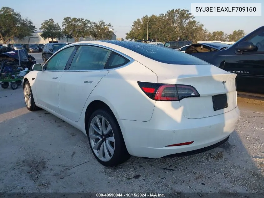 2020 Tesla Model 3 Standard Range Plus Rear-Wheel Drive/Standard Range Rear-Wheel Drive VIN: 5YJ3E1EAXLF709160 Lot: 40590944