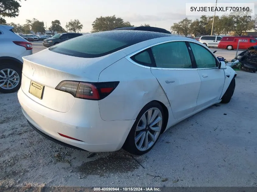 2020 Tesla Model 3 Standard Range Plus Rear-Wheel Drive/Standard Range Rear-Wheel Drive VIN: 5YJ3E1EAXLF709160 Lot: 40590944