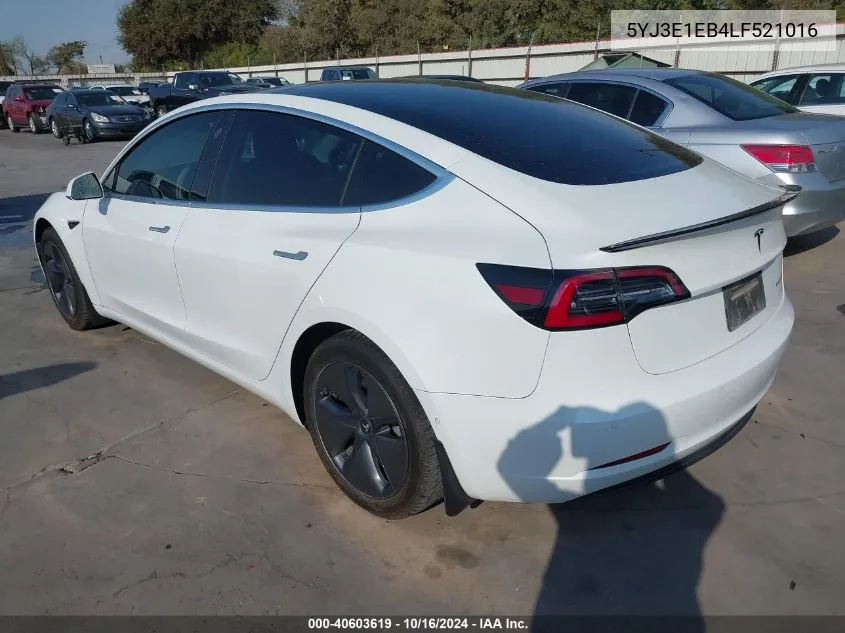 2020 Tesla Model 3 Long Range Dual Motor All-Wheel Drive VIN: 5YJ3E1EB4LF521016 Lot: 40603619