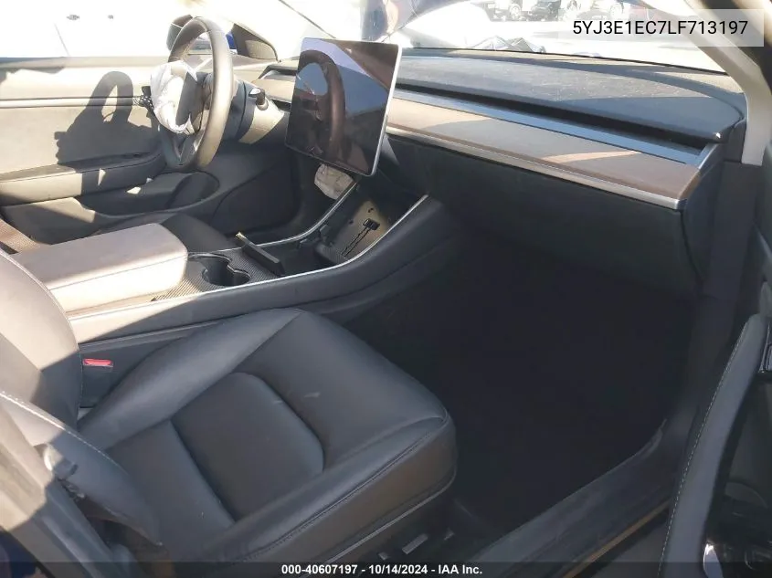 2020 Tesla Model 3 Performance Dual Motor All-Wheel Drive VIN: 5YJ3E1EC7LF713197 Lot: 40607197