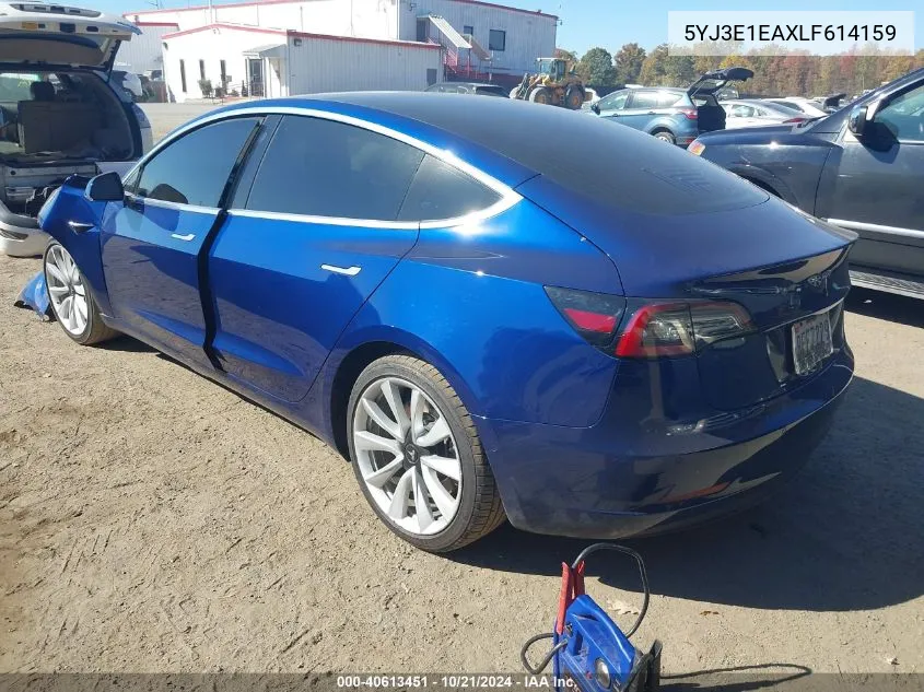 2020 Tesla Model 3 VIN: 5YJ3E1EAXLF614159 Lot: 40613451