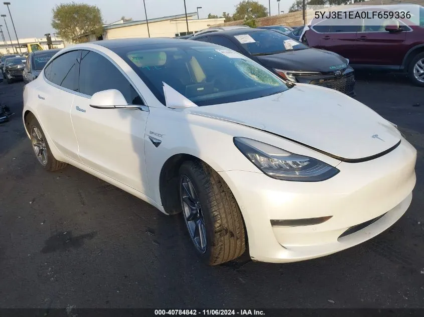 2020 Tesla Model 3 VIN: 5YJ3E1EA0LF659336 Lot: 40784842