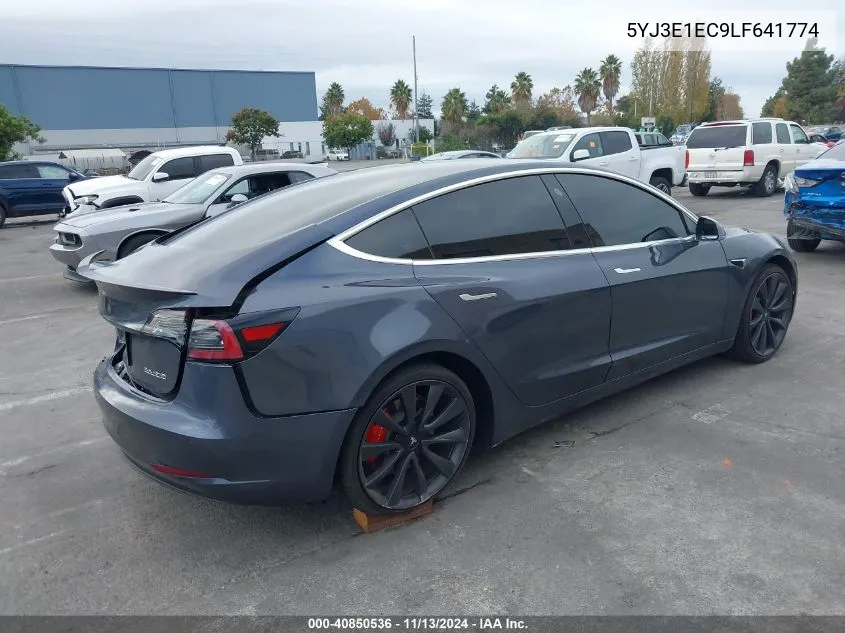 2020 Tesla Model 3 Performance Dual Motor All-Wheel Drive VIN: 5YJ3E1EC9LF641774 Lot: 40850536