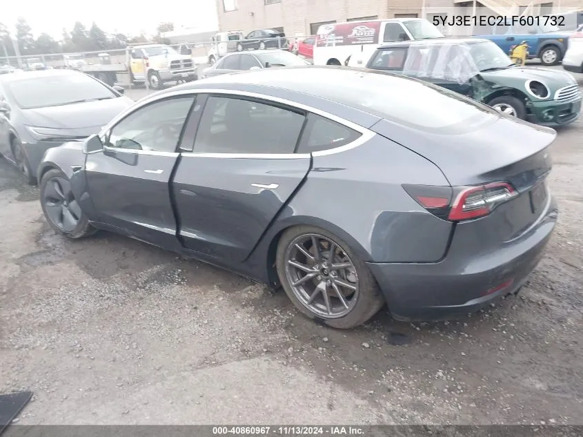 2020 Tesla Model 3 Performance Dual Motor All-Wheel Drive VIN: 5YJ3E1EC2LF601732 Lot: 40860967