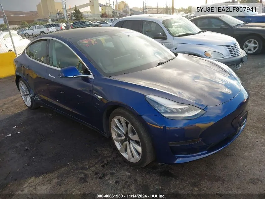 5YJ3E1EA2LF807941 2020 Tesla Model 3 Standard Range Plus Rear-Wheel Drive/Standard Range Rear-Wheel Drive