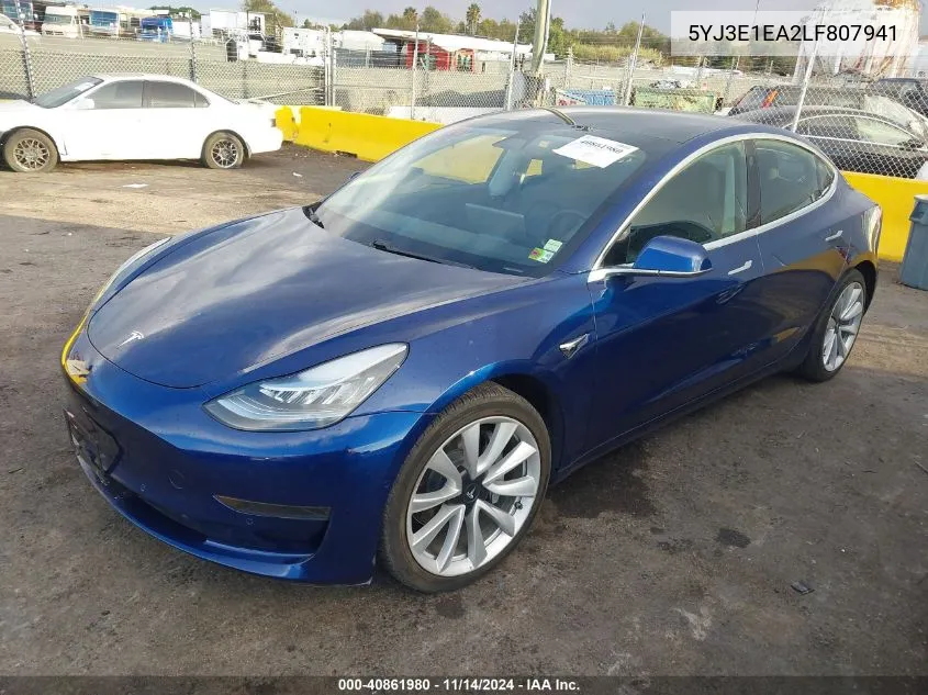 5YJ3E1EA2LF807941 2020 Tesla Model 3 Standard Range Plus Rear-Wheel Drive/Standard Range Rear-Wheel Drive