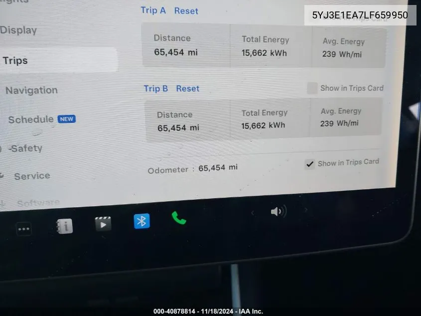 2020 Tesla Model 3 Standard Range Plus Rear-Wheel Drive/Standard Range Rear-Wheel Drive VIN: 5YJ3E1EA7LF659950 Lot: 40878814