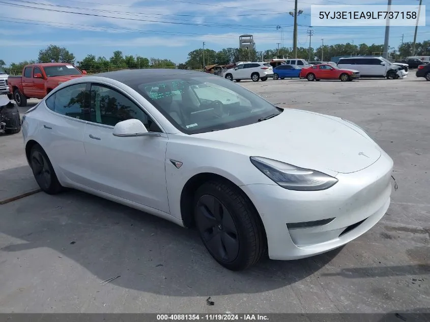 2020 Tesla Model 3 Standard Range Plus Rear-Wheel Drive/Standard Range Rear-Wheel Drive VIN: 5YJ3E1EA9LF737158 Lot: 40881354