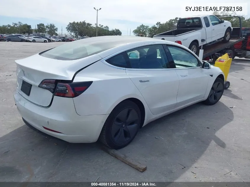 2020 Tesla Model 3 Standard Range Plus Rear-Wheel Drive/Standard Range Rear-Wheel Drive VIN: 5YJ3E1EA9LF737158 Lot: 40881354