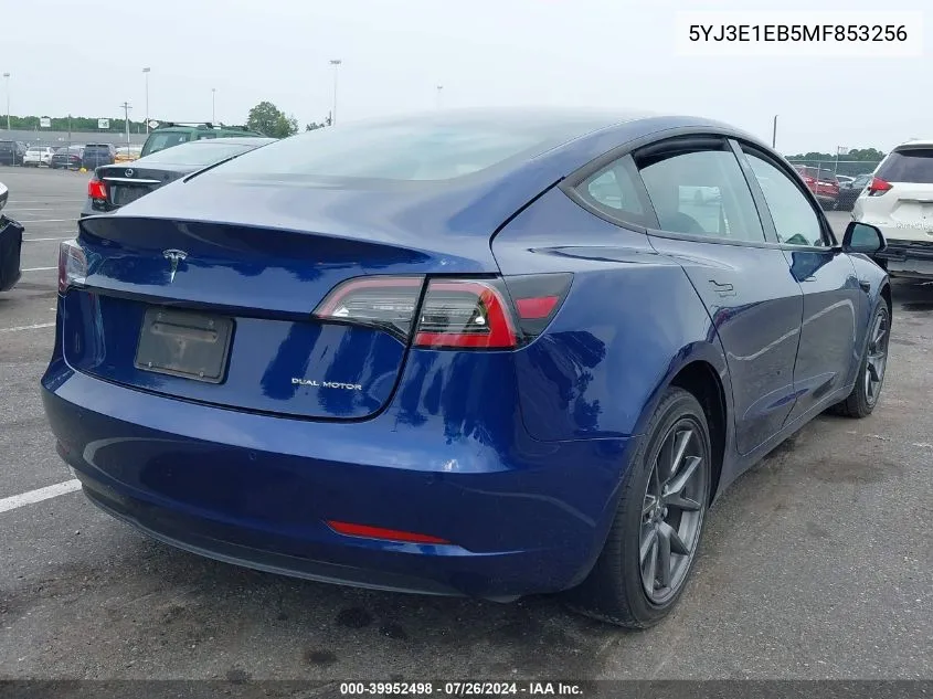 5YJ3E1EB5MF853256 2021 Tesla Model 3