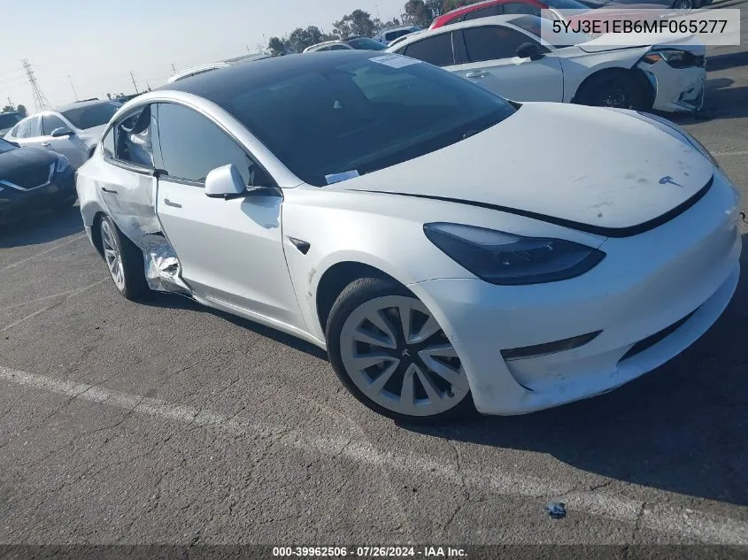 2021 Tesla Model 3 Long Range Dual Motor All-Wheel Drive VIN: 5YJ3E1EB6MF065277 Lot: 39962506