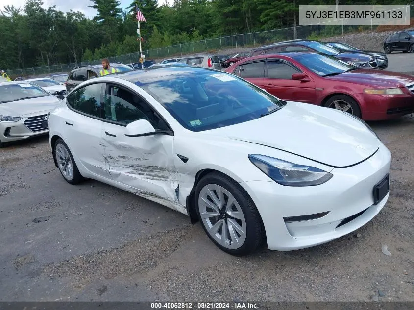 5YJ3E1EB3MF961133 2021 Tesla Model 3