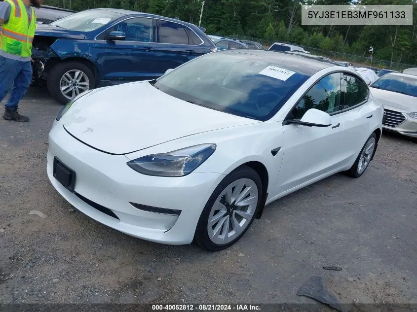 5YJ3E1EB3MF961133 2021 Tesla Model 3