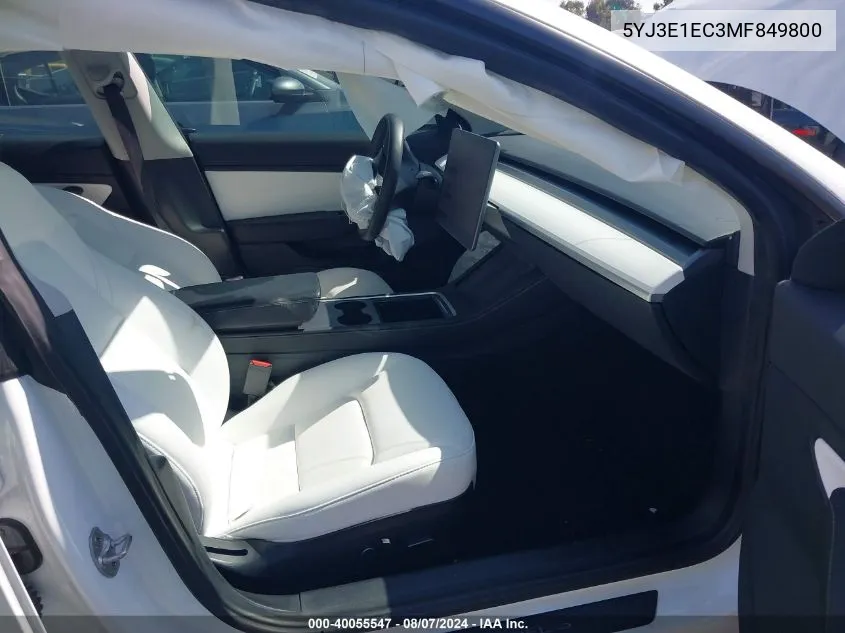 5YJ3E1EC3MF849800 2021 Tesla Model 3