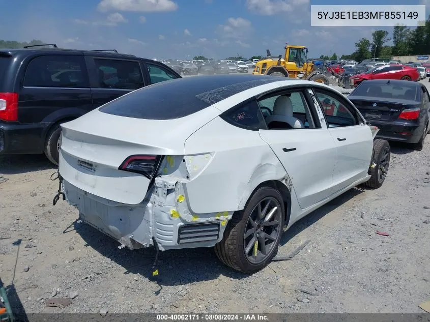 5YJ3E1EB3MF855149 2021 Tesla Model 3