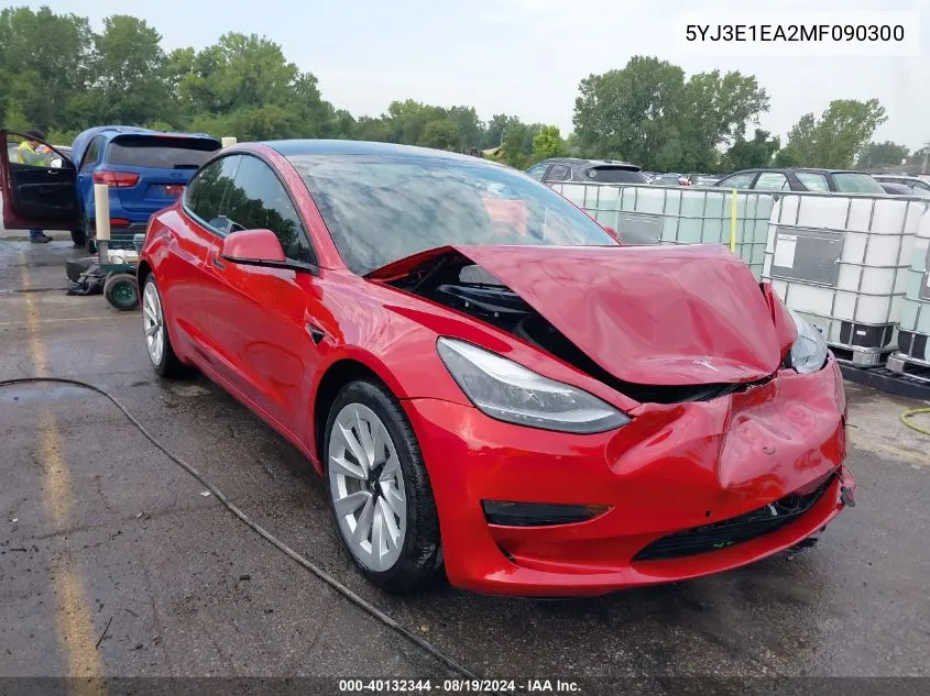 5YJ3E1EA2MF090300 2021 Tesla Model 3 Standard Range Plus Rear-Wheel Drive