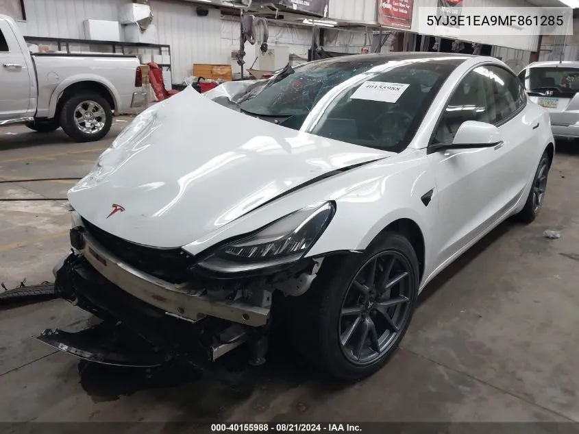 2021 Tesla Model 3 VIN: 5YJ3E1EA9MF861285 Lot: 40155988