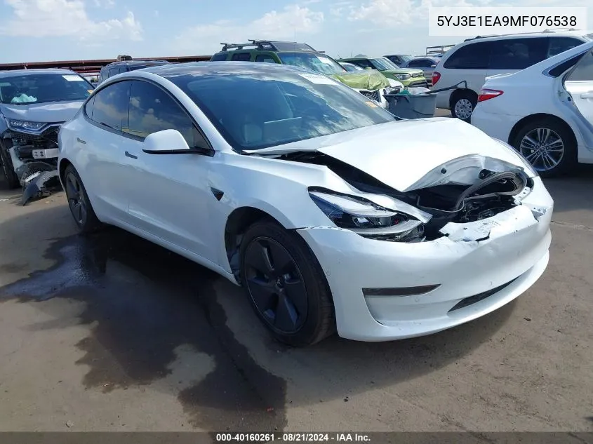 5YJ3E1EA9MF076538 2021 Tesla Model 3