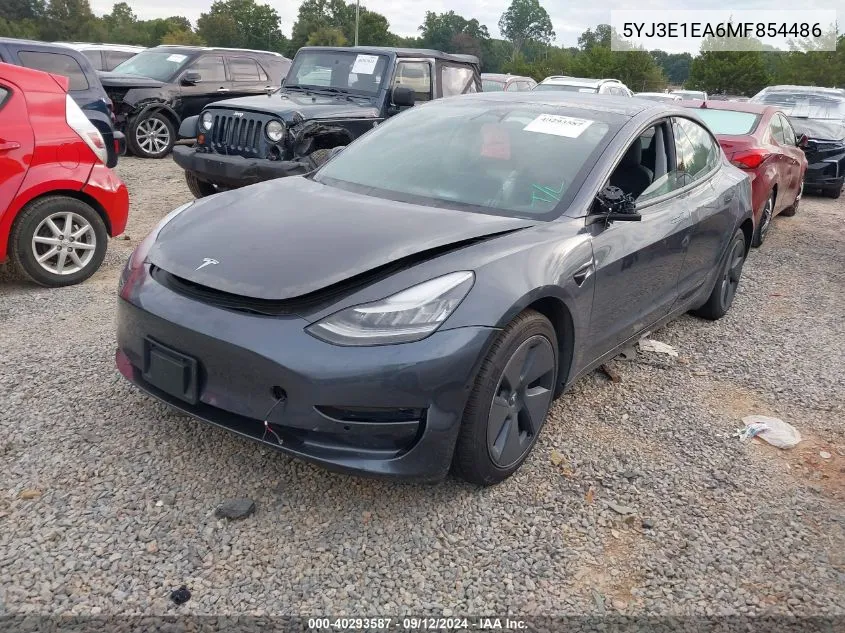 2021 Tesla Model 3 VIN: 5YJ3E1EA6MF854486 Lot: 40293587