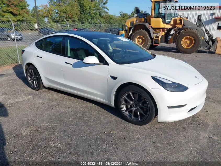 5YJ3E1EB0MF019623 2021 Tesla Model 3