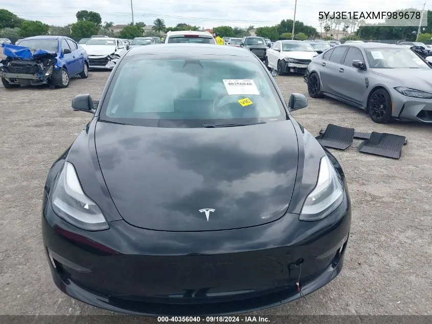 5YJ3E1EAXMF989678 2021 Tesla Model 3