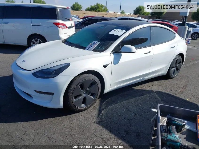 5YJ3E1EB3MF054964 2021 Tesla Model 3