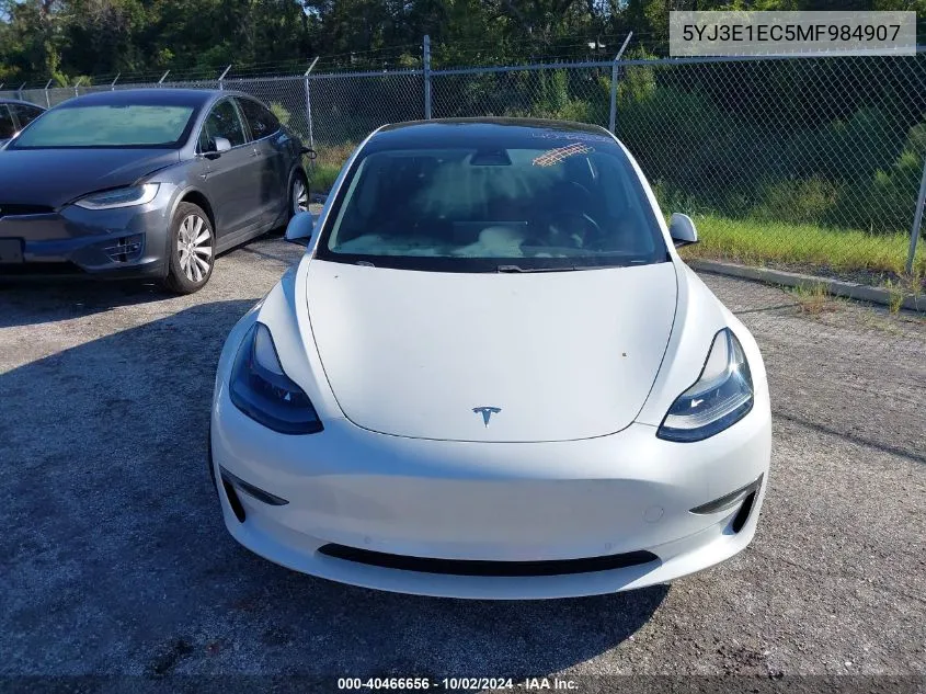 2021 Tesla Model 3 Performance Dual Motor All-Wheel Drive VIN: 5YJ3E1EC5MF984907 Lot: 40466656