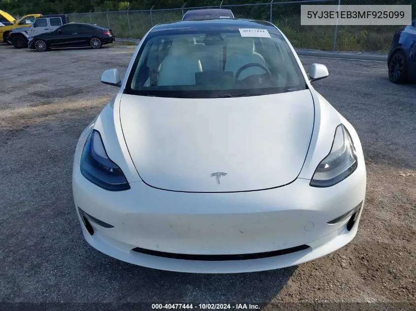 5YJ3E1EB3MF925099 2021 Tesla Model 3