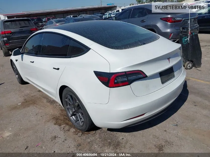 2021 Tesla Model 3 Long Range Dual Motor All-Wheel Drive VIN: 5YJ3E1EBXMF984165 Lot: 40656498