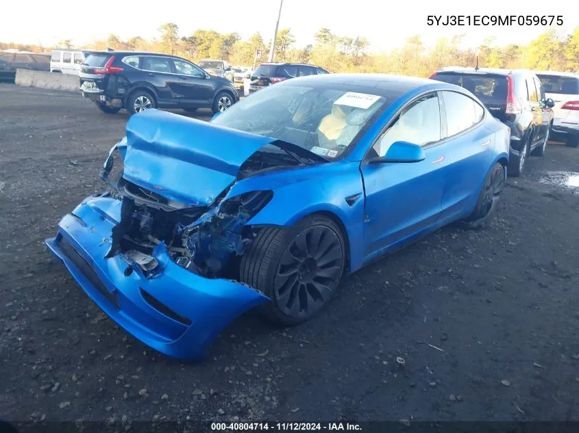 2021 Tesla Model 3 Performance Dual Motor All-Wheel Drive VIN: 5YJ3E1EC9MF059675 Lot: 40804714