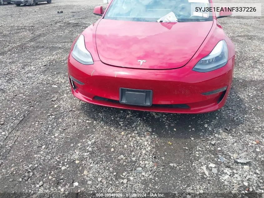 5YJ3E1EA1NF337226 2022 Tesla Model 3 Rear-Wheel Drive