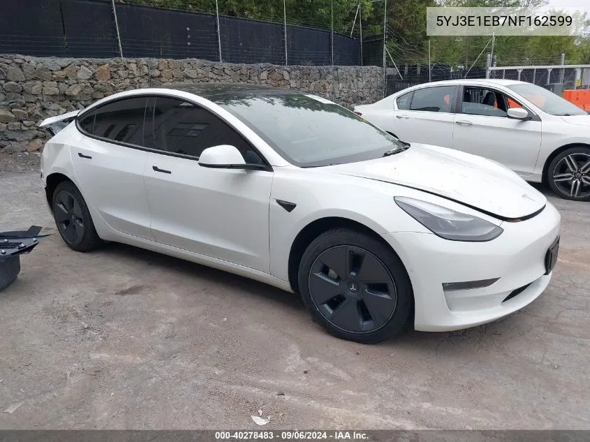 5YJ3E1EB7NF162599 2022 Tesla Model 3