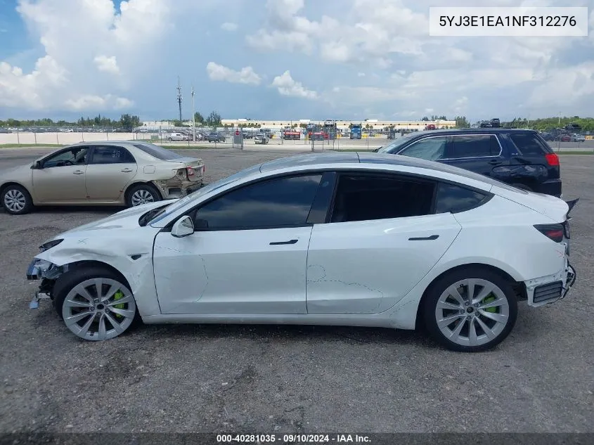 5YJ3E1EA1NF312276 2022 Tesla Model 3