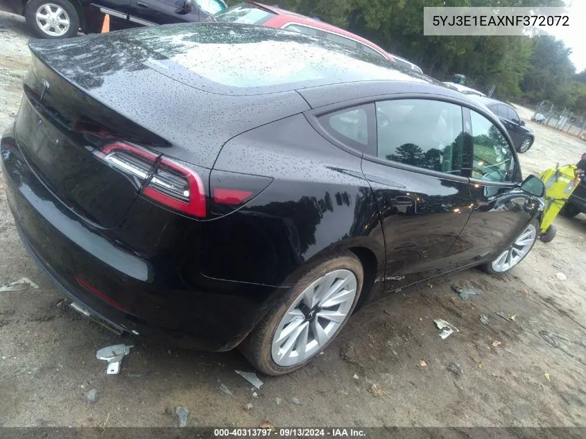 5YJ3E1EAXNF372072 2022 Tesla Model 3