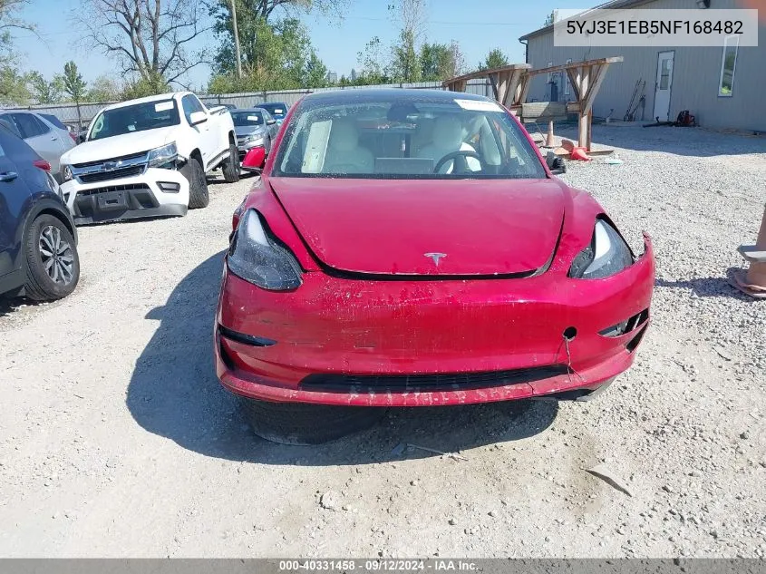 2022 Tesla Model 3 Long Range Dual Motor All-Wheel Drive VIN: 5YJ3E1EB5NF168482 Lot: 40331458