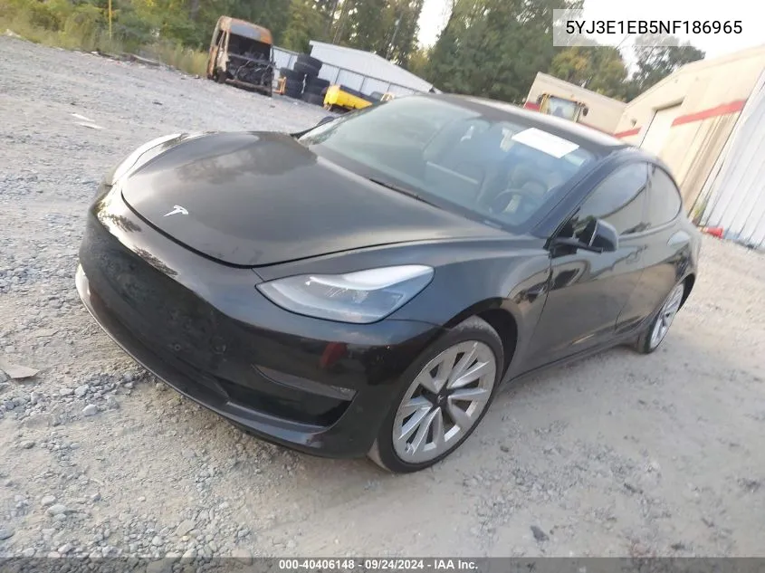 5YJ3E1EB5NF186965 2022 Tesla Model 3