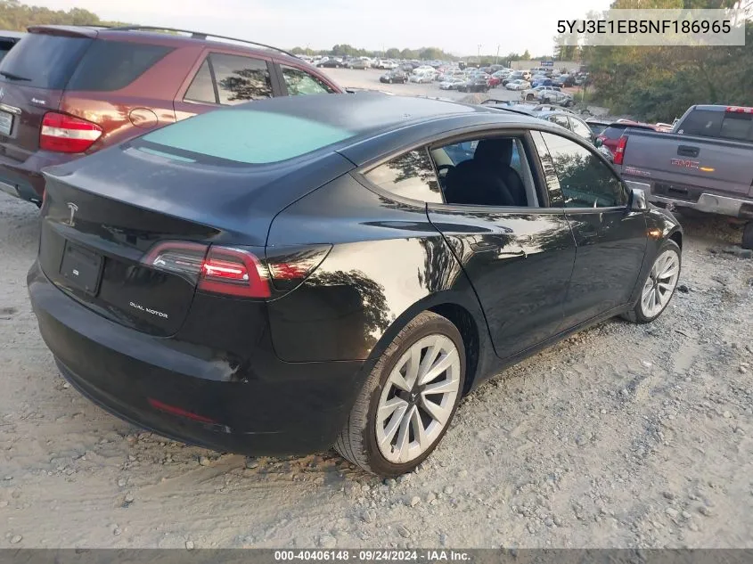 5YJ3E1EB5NF186965 2022 Tesla Model 3