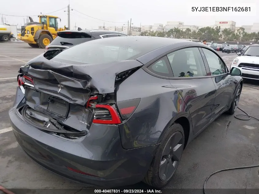 5YJ3E1EB3NF162681 2022 Tesla Model 3