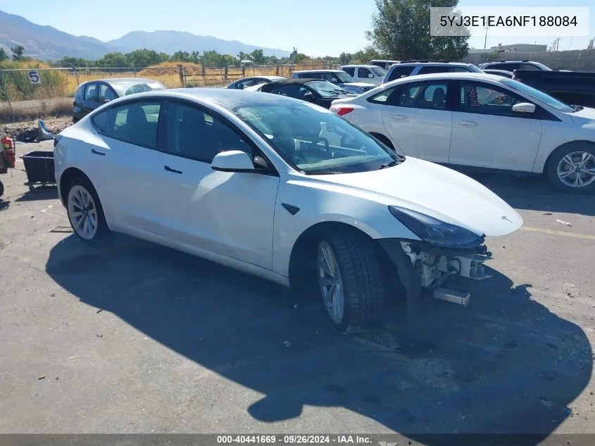 5YJ3E1EA6NF188084 2022 Tesla Model 3