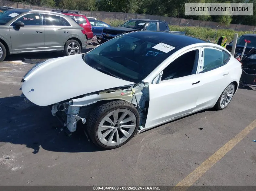 5YJ3E1EA6NF188084 2022 Tesla Model 3