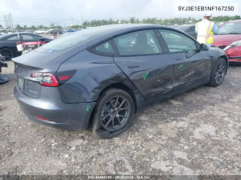 5YJ3E1EB1NF167250 2022 Tesla Model 3