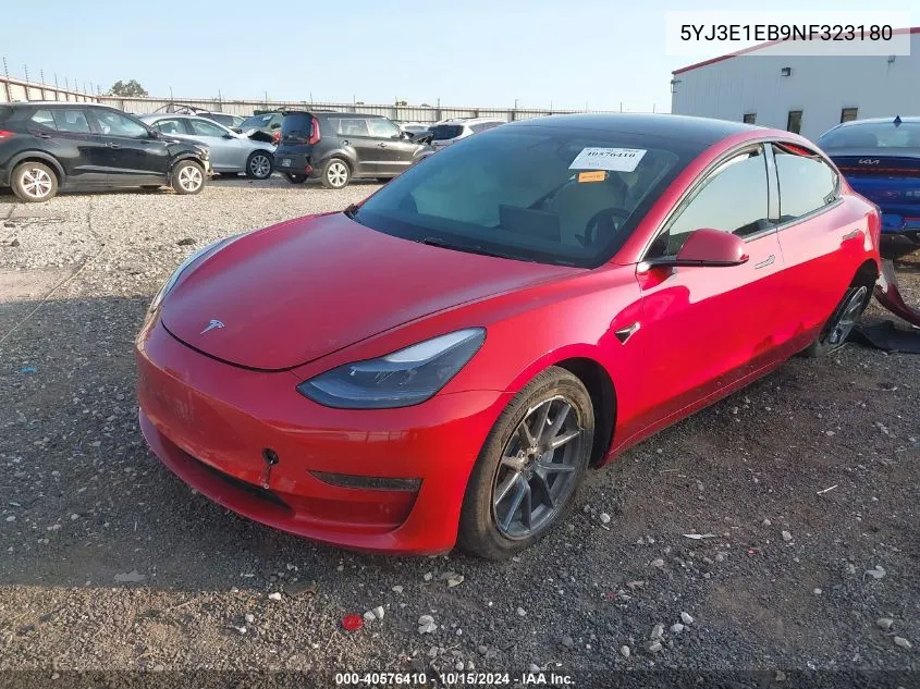 2022 Tesla Model 3 Long Range Dual Motor All-Wheel Drive VIN: 5YJ3E1EB9NF323180 Lot: 40576410