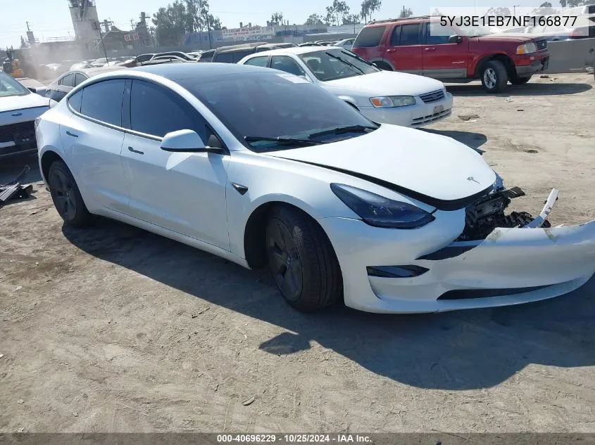 2022 Tesla Model 3 Long Range Dual Motor All-Wheel Drive VIN: 5YJ3E1EB7NF166877 Lot: 40696229