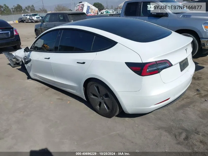 2022 Tesla Model 3 Long Range Dual Motor All-Wheel Drive VIN: 5YJ3E1EB7NF166877 Lot: 40696229