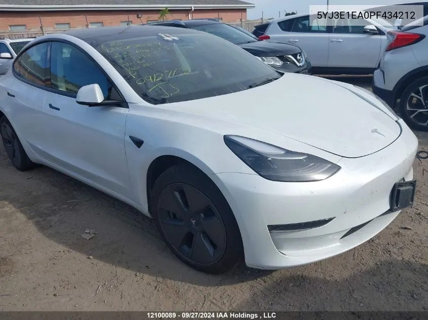 5YJ3E1EA0PF434212 2023 Tesla Model 3