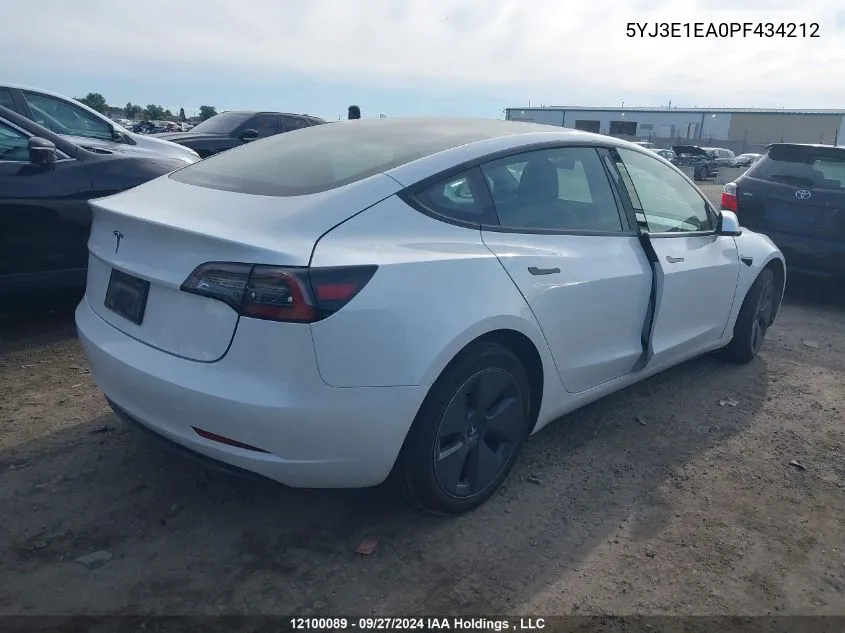 5YJ3E1EA0PF434212 2023 Tesla Model 3