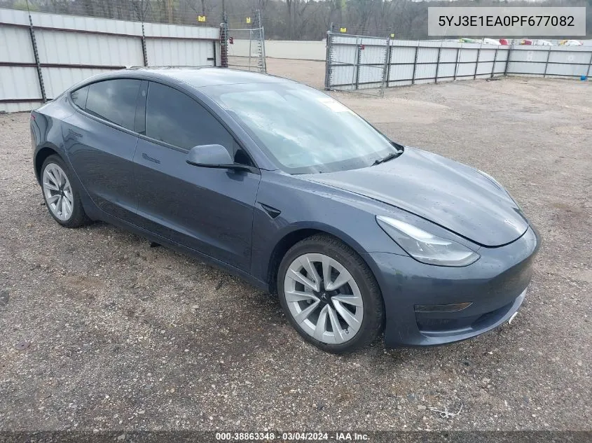 2023 Tesla Model 3 Rear-Wheel Drive VIN: 5YJ3E1EA0PF677082 Lot: 38863348