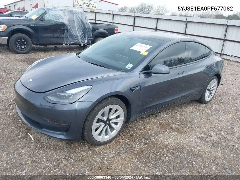 2023 Tesla Model 3 Rear-Wheel Drive VIN: 5YJ3E1EA0PF677082 Lot: 38863348