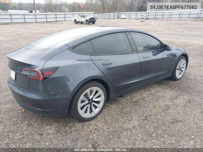 2023 Tesla Model 3 Rear-Wheel Drive VIN: 5YJ3E1EA0PF677082 Lot: 38863348